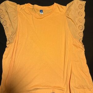 Old Navy Orange Flutter Sleeve Top